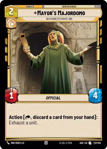 Mayor's Majordomo - No Problem Groveling (217/264), Ashes of the Empire — Star Wars card price
