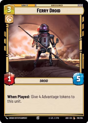 Ferry Droid (218/264), Ashes of the Empire — Star Wars card price