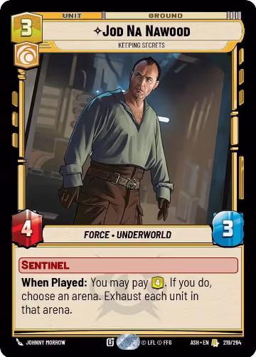 Jod Na Nawood - Keeping Secrets (219/264), Ashes of the Empire — Star Wars card price