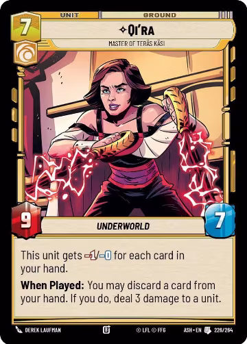 Qi'ra - Master of Teras Kasi (226/264), Ashes of the Empire — Star Wars card price