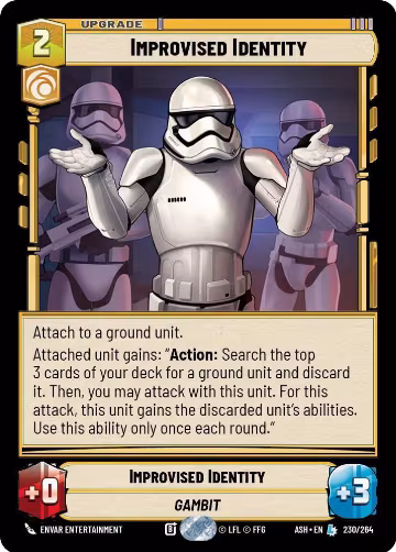 Improvised Identity (230/264), Ashes of the Empire — Star Wars card price