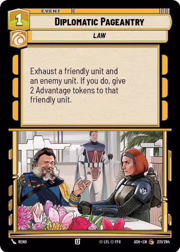 Diplomatic Pageantry (231/264), Ashes of the Empire — Star Wars card price