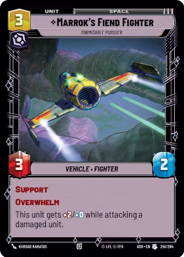 Marrok's Fiend Fighter - Formidable Pursuer (241/264), Ashes of the Empire — Star Wars card price