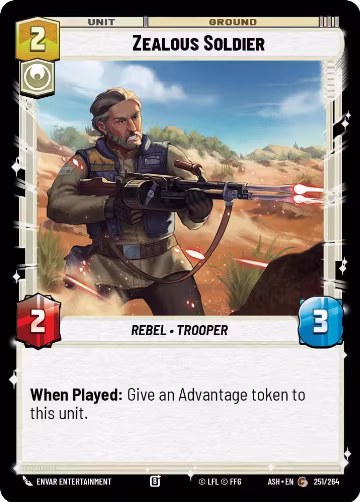 Zealous Soldier (251/264), Ashes of the Empire — Star Wars card price