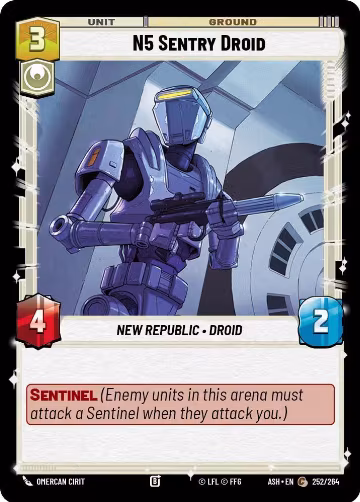 N5 Sentry Droid (252/264), Ashes of the Empire — Star Wars card price