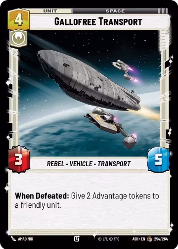 Gallofree Transport (254/264), Ashes of the Empire — Star Wars card price