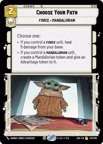 Choose Your Path (257/264), Ashes of the Empire — Star Wars card price