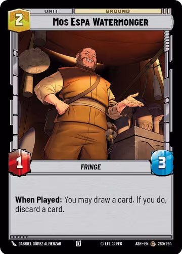 Mos Espa Watermonger (260/264), Ashes of the Empire — Star Wars card price