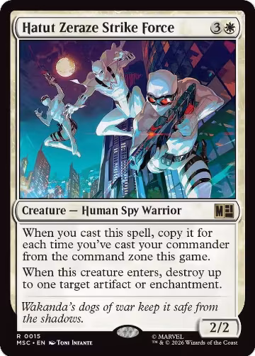 Hatut Zeraze Strike Force (Surge Foil) (15), Commander: Marvel Super Heroes — Magic card price