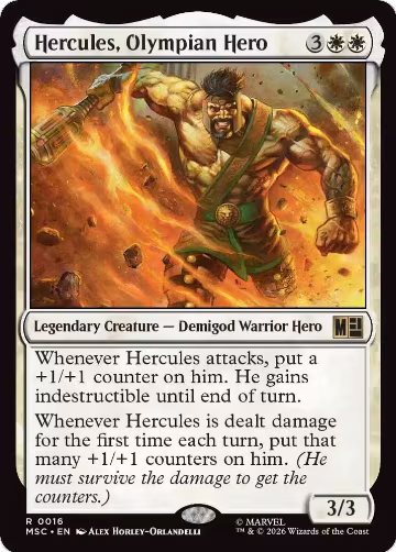 Hercules, Olympian Hero (Surge Foil) (16), Commander: Marvel Super Heroes — Magic card price