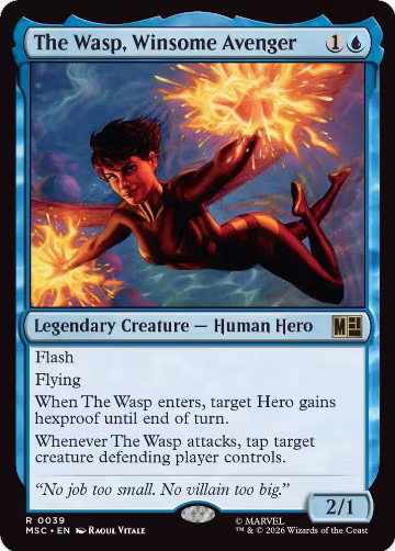 The Wasp, Winsome Avenger (Surge Foil) (39), Commander: Marvel Super Heroes — Magic card price