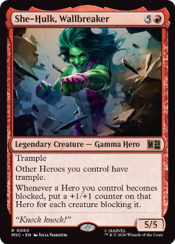She-Hulk, Wallbreaker (Surge Foil) (60), Commander: Marvel Super Heroes — Magic card price