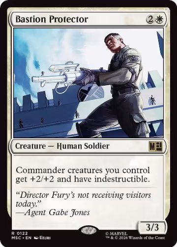 Bastion Protector (Surge Foil) (122), Commander: Marvel Super Heroes — Magic card price