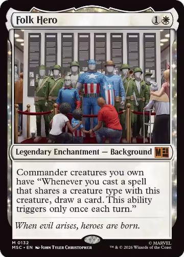 Folk Hero (Surge Foil) (132), Commander: Marvel Super Heroes — Magic card price