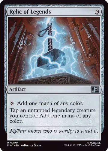 Relic of Legends (Surge Foil) (209), Commander: Marvel Super Heroes — Magic card price