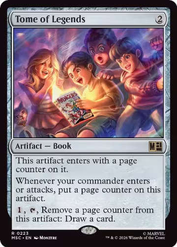 Tome of Legends (Surge Foil) (223), Commander: Marvel Super Heroes — Magic card price