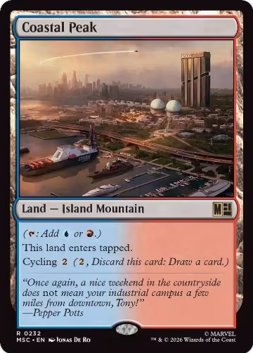Coastal Peak (Surge Foil) (232), Commander: Marvel Super Heroes — Magic card price