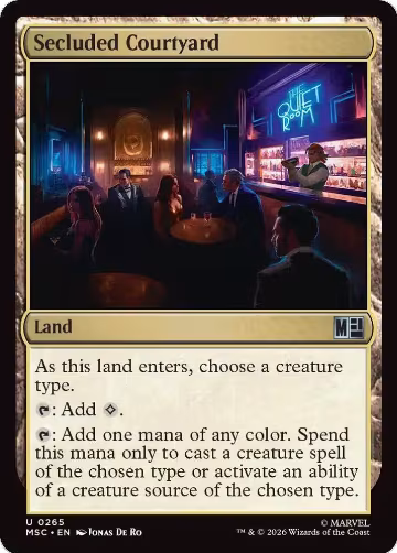 Secluded Courtyard (Surge Foil) (265), Commander: Marvel Super Heroes — Magic card price