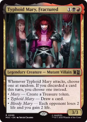 Typhoid Mary, Fractured (99), Commander: Marvel Super Heroes — Magic card price