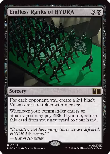 Endless Ranks of HYDRA (43), Commander: Marvel Super Heroes — Magic card price