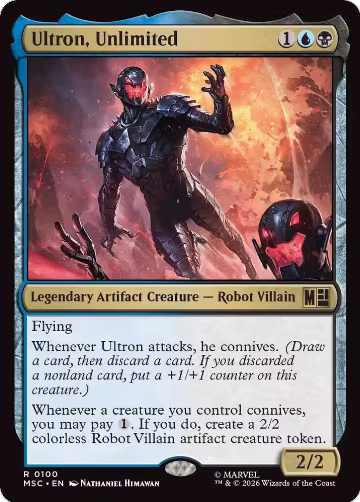 Ultron, Unlimited (Surge Foil) (100), Commander: Marvel Super Heroes — Magic card price