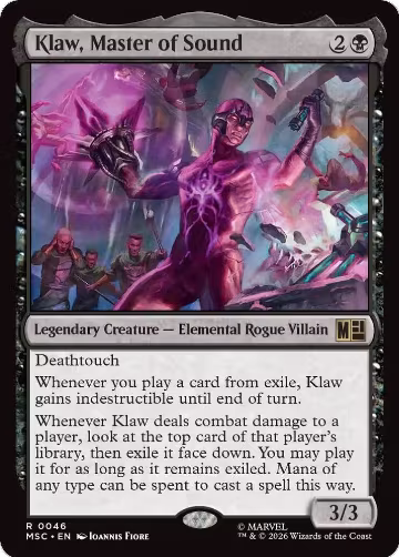 Klaw, Master of Sound (Surge Foil) (46), Commander: Marvel Super Heroes — Magic card price
