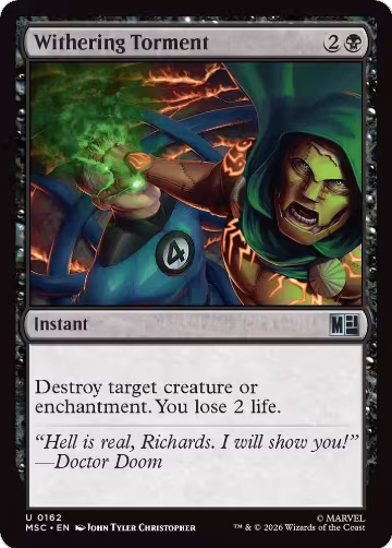Withering Torment (162), Commander: Marvel Super Heroes — Magic card price