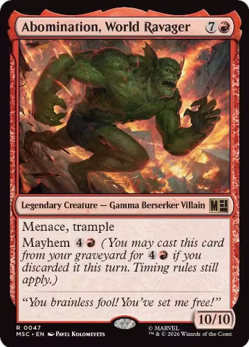 Abomination, World Ravager (47), Commander: Marvel Super Heroes — Magic card price