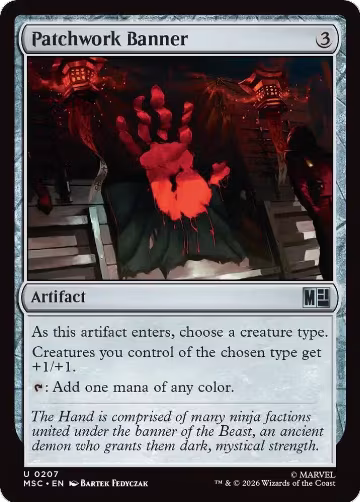 Patchwork Banner (Surge Foil) (207), Commander: Marvel Super Heroes — Magic card price