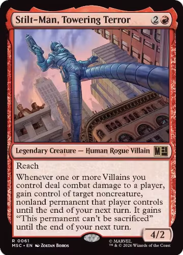 Stilt-Man, Towering Terror (Surge Foil) (61), Commander: Marvel Super Heroes — Magic card price