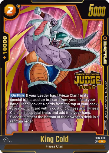 King Cold (Judge Pack (Event Judge) 05) (FB07-080), Tournament and Championship Promos — DB Fusion card price