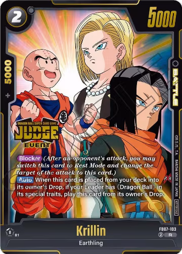 Krillin (Judge Pack (Event Judge) 05) (FB07-103), Tournament and Championship Promos — DB Fusion card price