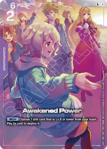 Awakened Power (R+) (Premium Accessory Set - Mobile Suit Gundam: Iron-Blooded Orphans) (GD02-110), Gundam Promotional Cards — Gundam card price