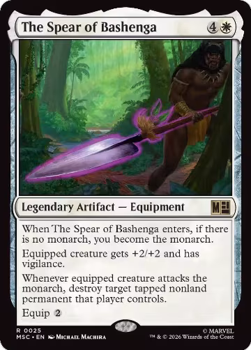 The Spear of Bashenga (25), Commander: Marvel Super Heroes — Magic card price