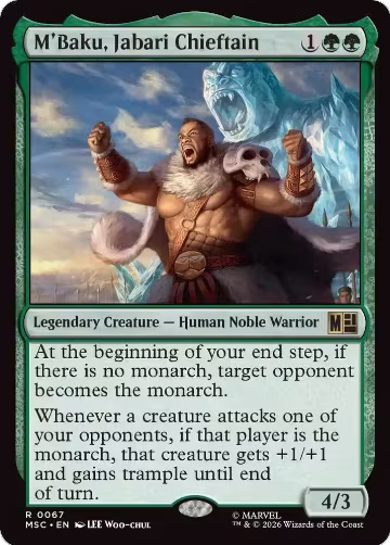 M'Baku, Jabari Chieftain (67), Commander: Marvel Super Heroes — Magic card price
