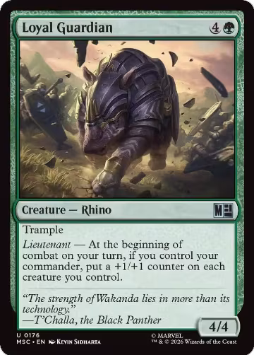 Loyal Guardian (176), Commander: Marvel Super Heroes — Magic card price