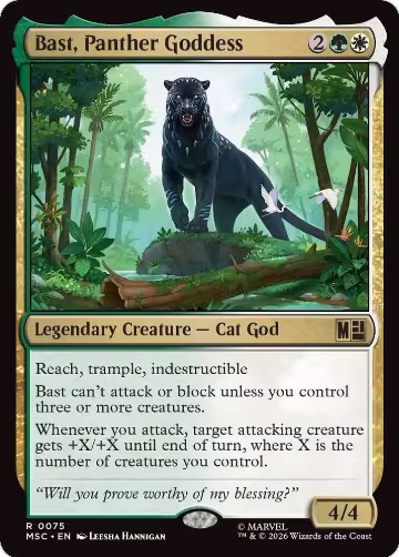 Bast, Panther Goddess (75), Commander: Marvel Super Heroes — Magic card price