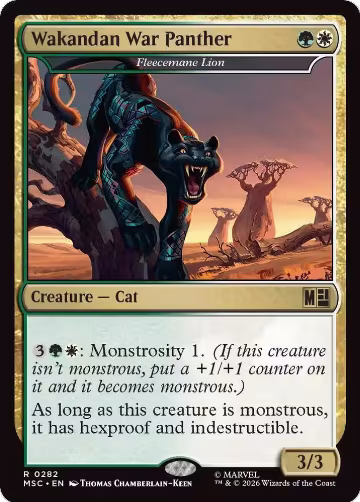 Wakandan War Panther - Fleecemane Lion (282), Commander: Marvel Super Heroes — Magic card price