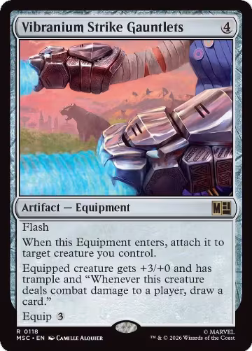 Vibranium Strike Gauntlets (118), Commander: Marvel Super Heroes — Magic card price