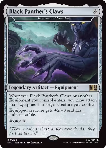 Black Panther's Claws - Hammer of Nazahn (286), Commander: Marvel Super Heroes — Magic card price