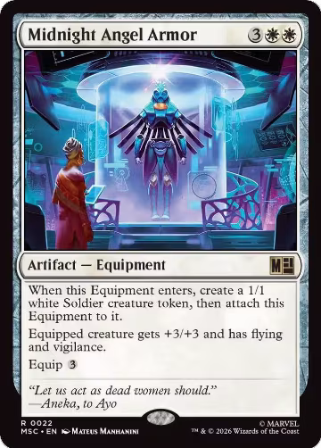 Midnight Angel Armor (Surge Foil) (22), Commander: Marvel Super Heroes — Magic card price
