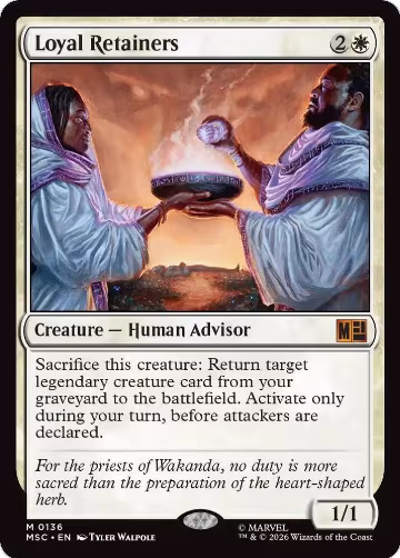 Loyal Retainers (Surge Foil) (136), Commander: Marvel Super Heroes — Magic card price