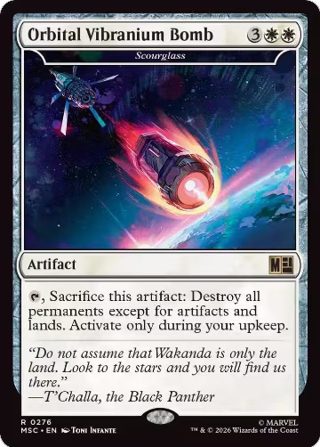 Orbital Vibranium Bomb - Scourglass (Surge Foil) (276), Commander: Marvel Super Heroes — Magic card price