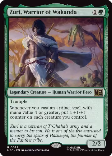 Zuri, Warrior of Wakanda (Surge Foil) (72), Commander: Marvel Super Heroes — Magic card price
