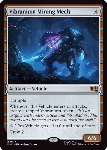 Vibranium Mining Mech (Surge Foil) (117), Commander: Marvel Super Heroes — Magic card price