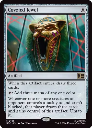 Coveted Jewel (Surge Foil) (196), Commander: Marvel Super Heroes — Magic card price