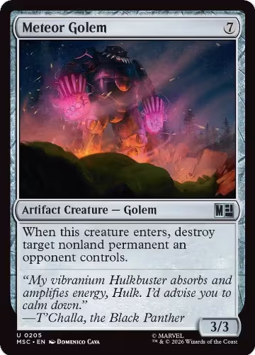 Meteor Golem (Surge Foil) (205), Commander: Marvel Super Heroes — Magic card price