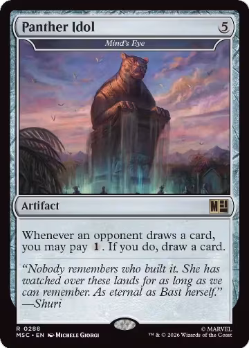 Panther Idol - Mind's Eye (Surge Foil) (288), Commander: Marvel Super Heroes — Magic card price