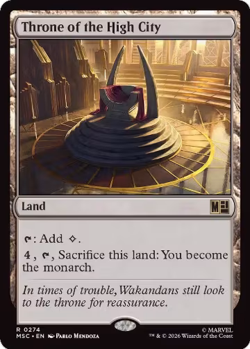 Throne of the High City (Surge Foil) (274), Commander: Marvel Super Heroes — Magic card price