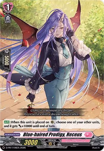 Blue-haired Prodigy, Receus (D-PR/1106EN) (D-PR/1106EN), D Promo Cards — Vanguard card price